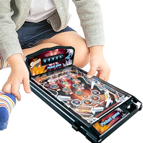 Tabletop Pinball Game, Electric Small Pinball Machine, Compact Pinball Toy, Electric Arcade Game, Classic Pinball Toy, Battery Operated with Light and Sound for Dormitory, Classroom and Family von Bmdjdq