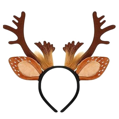 Weihnachten Rentier Stirnband Hirsch Geweih Stirnband Rentier Kostüm Stirnband Soft Touch Leicht für Weihnachten Urlaub von Bmdjdq