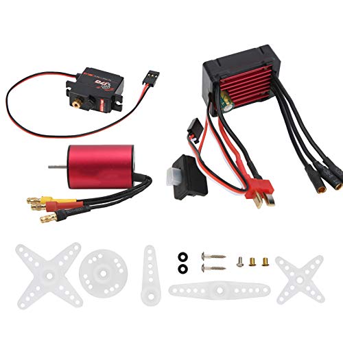 2435 3300KV Bürstenloser Motor, Ultimative Leistungsumwandlung 25A ESC 17G Metall-Servo-Combo-Set für 1/16, 1/18 RC-Autos von Bnineteenteam