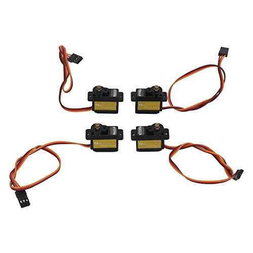 4Pcs RC Micro Servo, 12G Metallgetriebe Servo 180 Grad Rotation Micro Servo für RC Roboter Modell Fixed Wing von Bnineteenteam