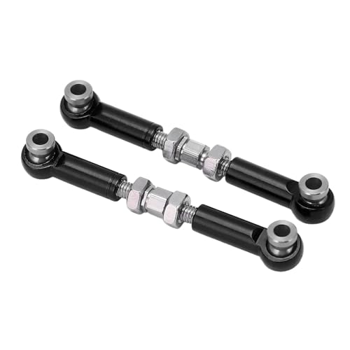 Bnineteenteam 2pcs 1/14 RC Servo Link Rod, RC -Lenkverknüpfung, Aluminiumlegierung RC -Autoteile für MJX 14210 14209 16208 16209 (Black) von Bnineteenteam