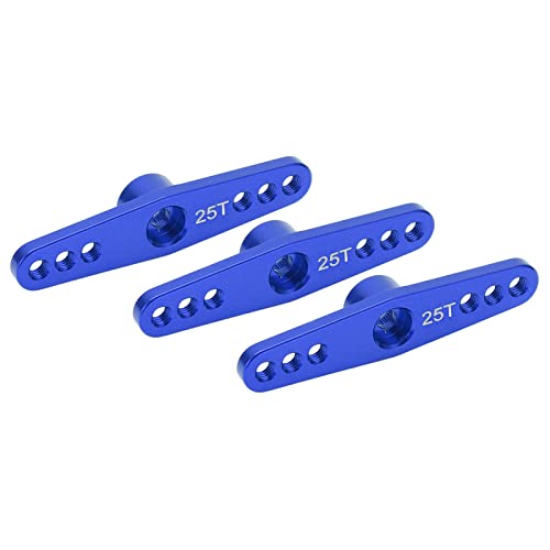 Bnineteenteam 3pcs 25T Aluminium RC Servo Arm Horn, 1/10 Modellauto -Upgrade -Teil, Ersatzteile für RC -Autos (Blue) von Bnineteenteam