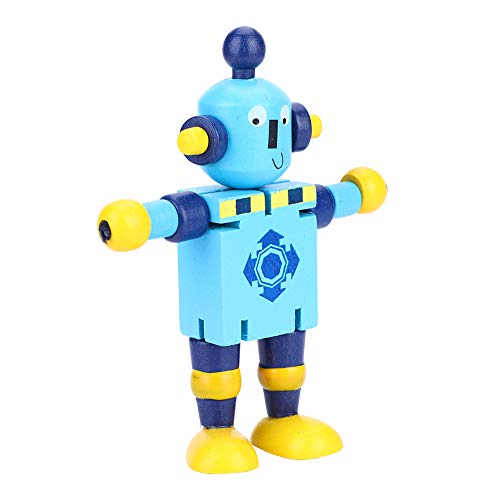 Bnineteenteam Holzroboterspielzeug, Niedliche Holzroboter für, Pädagogisches Lernen, Tolles für und Mädchen (Blue) von Bnineteenteam