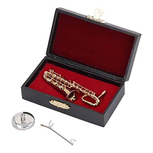 Bnineteenteam Miniatur-Saxophon-Modell, Messing-Miniatur-Saxophon-Mini-Instrument, Miniatur-Altsaxophon-Modell-Ornament Guojiajia Toy Toy for Children von Bnineteenteam