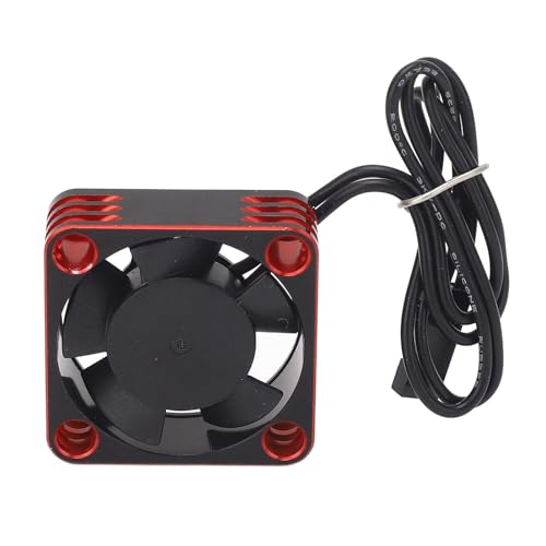 Bnineteenteam RC-Auto-Motor-Lüfter, 31 X 31 Mm RC-ESC-Wärmeableitungslüfter, Leichter RC-Auto-ESC-Kühlkörperlüfter, Geeignet für Viele Marken von RC-Autos, DC 5–9 V (Rot) von Bnineteenteam