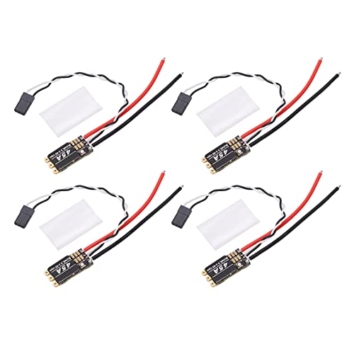 Bnineteenteam RC Brushless ESC, 4 Stück 45 A 2 6S RC Drone ESC Anti Jamming Hocheffizienter Elektrischer Geschwindigkeitsregler für RC FPV Quadcopter Flugzeugdrohne von Bnineteenteam