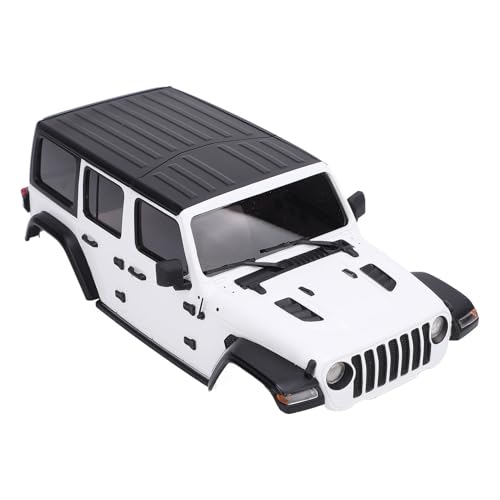 Bnineteenteam RC Car Hard Body Shell, 1:24 Fernbedienung Auto DIY Body Shell Cover DIY Upgrade Teile Kunststoff Body Shell mit Zubehör für Axial SCX24 (White) von Bnineteenteam