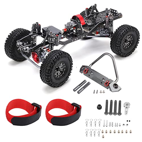 Bnineteenteam RC-Car-Rahmensatz, Aluminiumlegierung-Kohlefaser-RC-Car-Rahmensatz mit Reifensatz, 313-mm-Radstandsatz für AXIAL SCX10 von Bnineteenteam