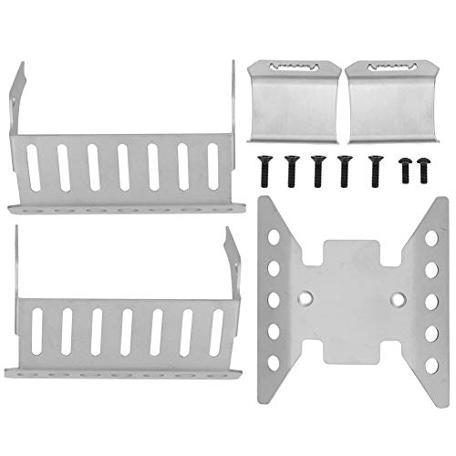 Bnineteenteam RC Chassis Armor, 5PCS Edelstahl Chassis Armor RC Chassis Armor Achsschutzplatten Ausgestattet mit Schrauben RC-Zubehör für Axial SCX10 III AXI03007 RC Crawler von Bnineteenteam