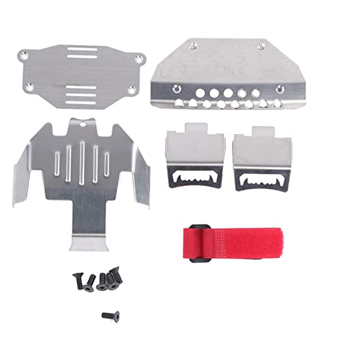 Bnineteenteam RC-Chassis-Panzerung, RC-Chassis-Panzerungsschutzplatte Edelstahl RC-Unterfahrschutz RC-Autozubehör Passend für -4 G500 1/10 RC-Automodell von Bnineteenteam