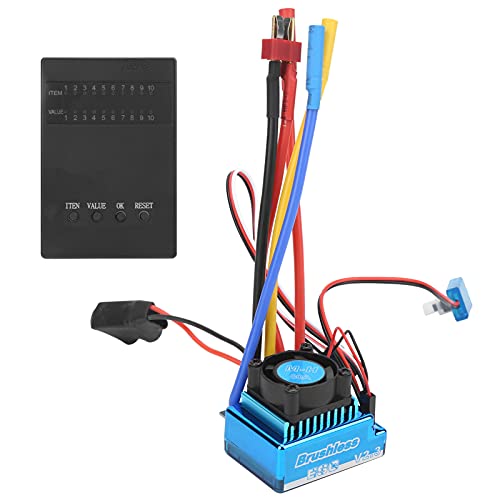 Bnineteenteam RC ESC Kit, Fernbedienung Auto 80A ESC-Programmierkarte und Drehzahlregler für 1/10 1/12 Fernbedienung Auto Crawler Boot von Bnineteenteam