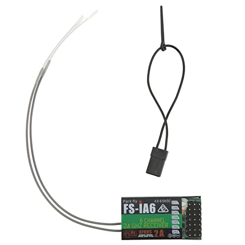 Bnineteenteam RC-Empfänger, FS IA6 Dual-Antenne RC-Empfänger 2,4 GHz RC 6-Kanal-Empfänger RC-Funksystemteil für GT2F GT2G-Sender von Bnineteenteam