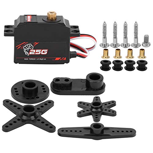 Bnineteenteam S0025m 25G Gear Digitales Servo Ersatzteil Accessoire, Metal Gear Servo mit Metallgetriebe für 1/12 RC -Automodell des RC -Autos von Bnineteenteam