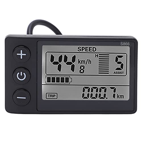 Bnineteenteam S866 LCD-Display, 24 V 36 V 48 V Gro?Bild-LCD-Display mit Wasserdichtem Stecker Electric Bicycle refit Parts f¨¹r 22,2 Mm Lenker Cycling von Bnineteenteam