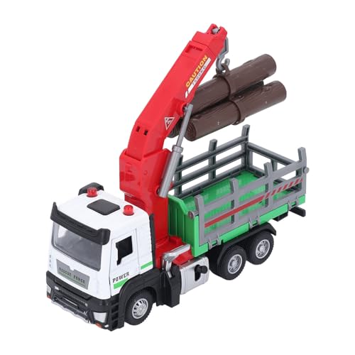 Bnineteenteam Simulations-Holzfäller-Spielzeug, 1:32 Holztransportkran, Holzfäller-LKW aus Legierung mit Lichtgeräusch, Druckgussmodell für und Kleinkinder (Green) von Bnineteenteam