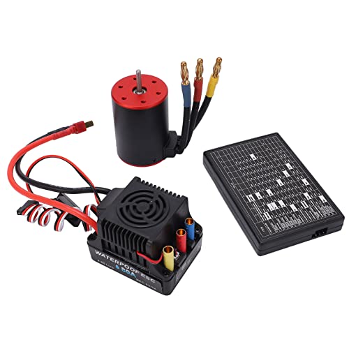 RC Brushless 80A ESC Kit, Wasserdichter 3650 3100KV Brushless Motor mit ESC-Programmierkarte für 1/8 1/10 RC Car von Bnineteenteam