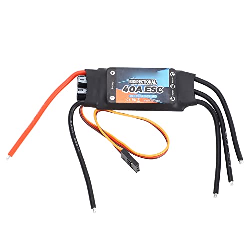 RC-Brushless-Regler, 40 A, 40 A, Bidirektionaler, Bürstenloser ESC, Schnelle Reaktion, Plug-and-Play-Brushless-Motor, Elektrischer Geschwindigkeitsregler, Ausgestattet mit 5 V, 3 von Bnineteenteam