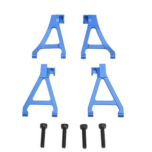 RC Vordere Obere Untere Schwingen, RC-Vorderradaufhängungsarm-Set Aus Aluminiumlegierung Für 1/16 Slash Ferngesteuertes Auto (Blue) von Bnineteenteam