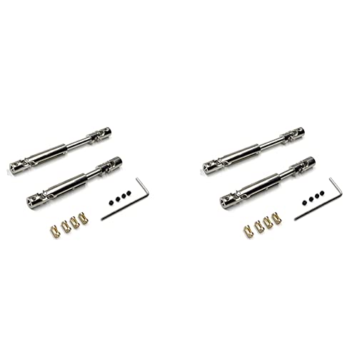 Bntaomle 2X MN78 CVD-Antriebswelle Aus Metall mit 3 mm Bis 4 mm Wellenhülse für MN78 MN-78 MN 78 1/12 RC Car Upgrade Parts von Bntaomle