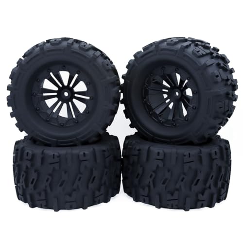 Bntaomle 4 STK 125 mm 1,9 Beadlock-Felgenreifensatz für 1/10 RC Crawler Car TRX4 RC-4WD D90 Axial SCX10 II III, B von Bntaomle