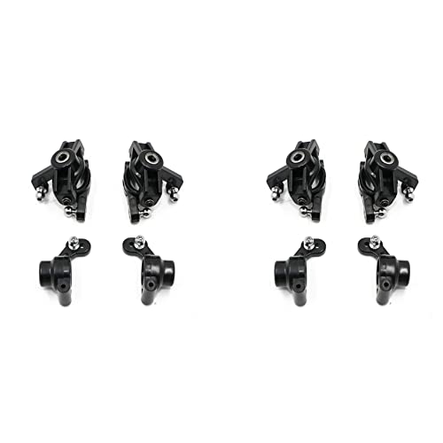 Bntaomle 4X Achsschenkel C-Hub Träger Hinterradträger Set für 144001 144010 124016 124017 124019 RC Auto Ersatzteile von Bntaomle