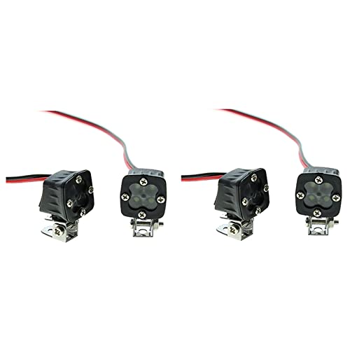 Bntaomle 4X RC Auto LED Lichter Scheinwerfer Scheinwerfer für 1/10 RC Crawler Axial TRX4 TRX6 SCX10 90046 Wraith RR10 Redcat von Bntaomle