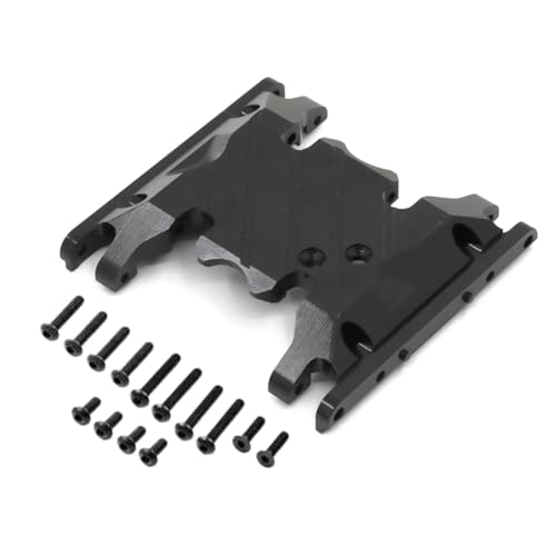 Bntaomle Aluminiumlegierungs-Chassis-Getriebemontage-Getriebehalter für 1/10 RC-Auto Axial SCX10 II 90046 AXI90075 Schwarz von Bntaomle