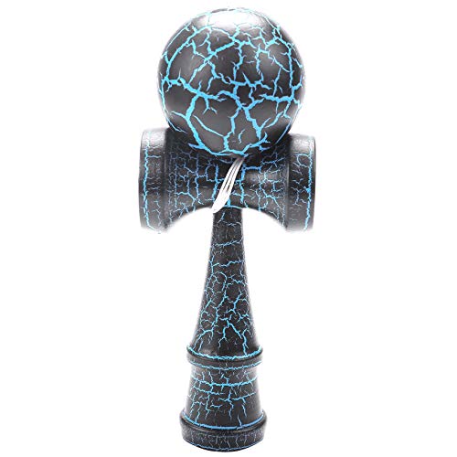 Bntaomle Spielzeug Aussen Sports Kendama Spielzeug Ball Kinder und Erwachsene Aussen Ball Sportarten Riss Buchen Buntes Design Schwarz und Blau von Bntaomle