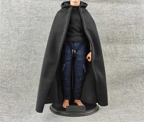 1/6 Skala Soldat Mantel Kleid Mit Kapuze Cape for 12'' Männlich Action Figur Körper Kleidung(Black) von BoBoBn