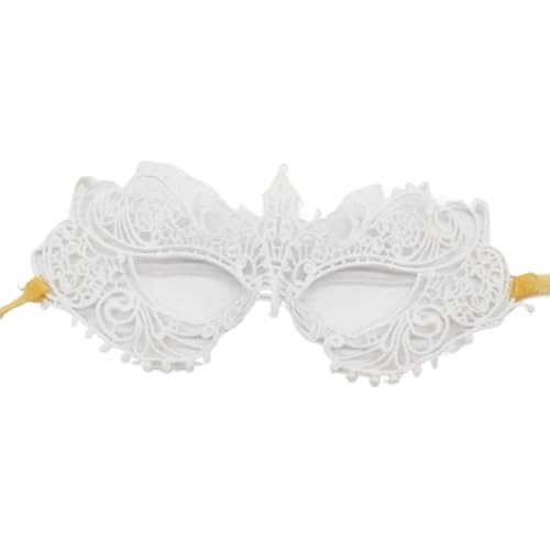 BoBoBn Party-Maske, Damen-Maskerade-Maske, lasergeschnittene Metall-Halloween-Maske, Karnevalsball-Maske(White2) von BoBoBn