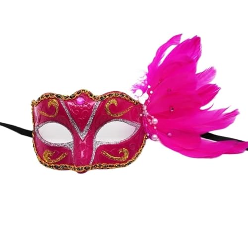 BoBoBn Party-Maske, Damen-Maskerade-Maske, luxuriöse Damen-Maskerade-Maske aus Spitze, Abschlussball, Halloween, Karneval, Maskenball(Purple) von BoBoBn