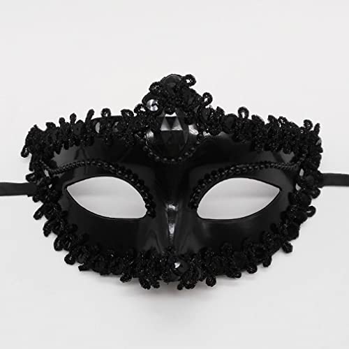 BoBoBn Party-Maske, Maskerade-Masken, Metall-Maskerade-Maske for Frauen, Party-Masken, Halloween, Damen-Maskenball(Black) von BoBoBn