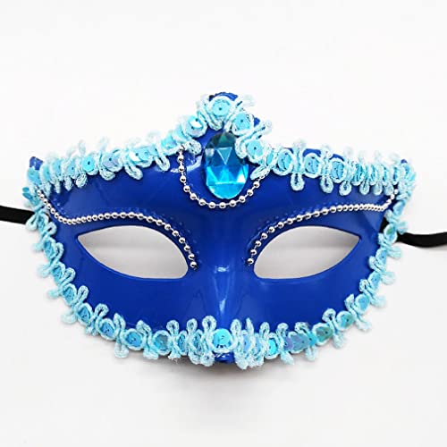 BoBoBn Party-Maske, Maskerade-Masken, Metall-Maskerade-Maske for Frauen, Party-Masken, Halloween, Damen-Maskenball(Blue) von BoBoBn