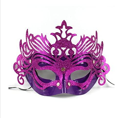 BoBoBn Party-Maske, Spitzen-Maskerade-Maske, Damenmasken, Halloween(Purple) von BoBoBn