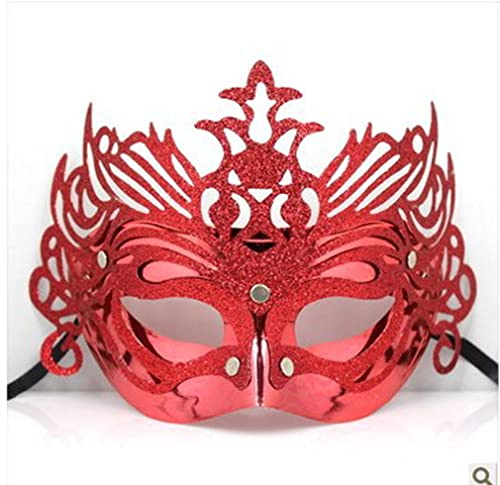 BoBoBn Party-Maske, Spitzen-Maskerade-Maske, Damenmasken, Halloween(Red) von BoBoBn