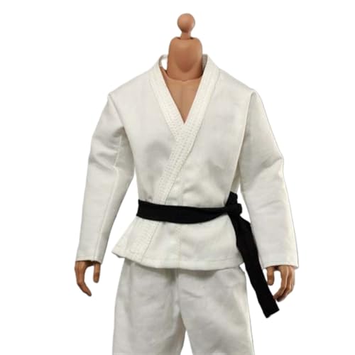 BoBoBn Puppenkleidung for männliche Figuren im Maßstab 1/6, Kleidung for Actionfiguren, handgefertigter Ganzkörperanzug, Judo-Bekleidungsset, for 12 Zoll große männliche Actionfigur. von BoBoBn