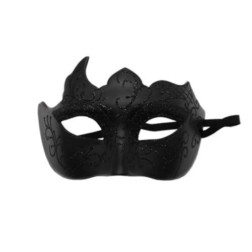 Party-Maske, Halloween-Maske, Maskerade-Masken, Halloween-Mardi-Gras-Party-Maske, Lady-Ball-Maske for Männer und Frauen(Pure Black) von BoBoBn