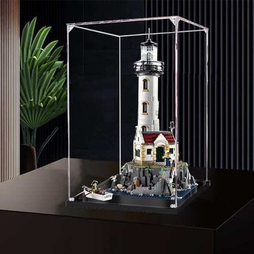 BoHeart Acryl-Vitrine für Lego 21335 Elektro-Lichtturm, speziell, individuell, transparent, staubdicht, kann gesammelt werden, Größe: 30 x 30 x 60 cm (Modell nicht im Lieferumfang enthalten) (3 mm) von BoHeart