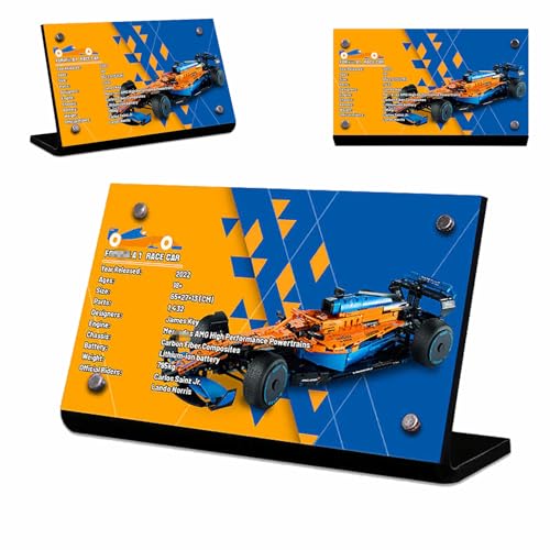 Magnetisches Acryl Namensschild, speziell für Lego Technic 42141 McLaren F1 Bauset Namensschild Display, 42141 Baustein Modell Racing Serie Acryl Display Namensschild Ständer von BoHeart