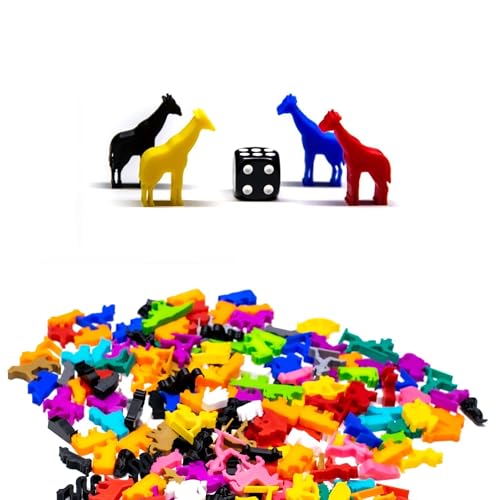 BoardGameSet 10 stücke Erweiterungsset Meeple Giraffe Figuren für Brettspiele Upgrade oder Ersatzstücke, rot von BoardGameSet