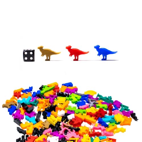 BoardGameSet 10 stücke Hochwertige Meeple Pachy Dino Figuren - Ersatz oder Upgrade für Brettspiel Teile, hellblau von BoardGameSet