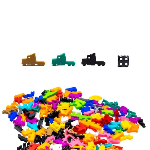 BoardGameSet 10 stücke Meeple Truck | Miniatur Meeples und Spielsteine für Brettspiele Brettspiel Zubehör Tabletop RPGs DND, gelb von BoardGameSet