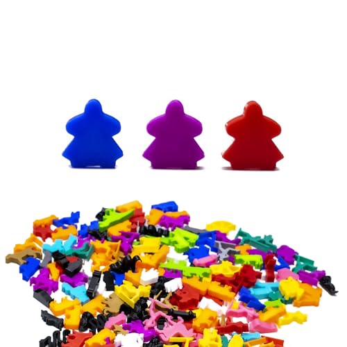 BoardGameSet 10 stücke Klassische Meeple-Figuren Weiblich Mittlere Größe | Holz Meeple & Brettspiel Erweiterung, rosa von BoardGameSet