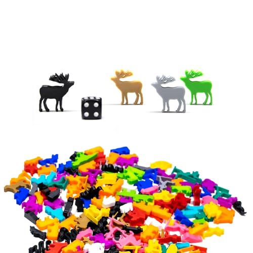 BoardGameSet 10 stücke Meeple Deer Figuren | Board Game Pieces Zubehör Meeples, grün von BoardGameSet