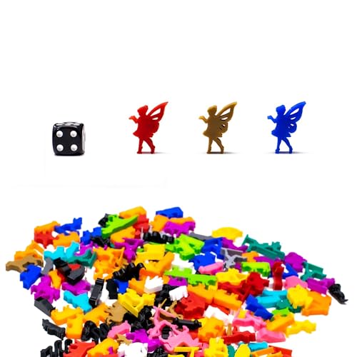 BoardGameSet 10 stücke Meeple Feen Figuren für Brettspielschmuck oder Ersatzteile, braun von BoardGameSet