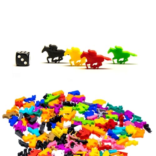 BoardGameSet 10 stücke Meeple Horse Racing Reiterfiguren | Brettspielfiguren Zubehör Meeples, lila von BoardGameSet