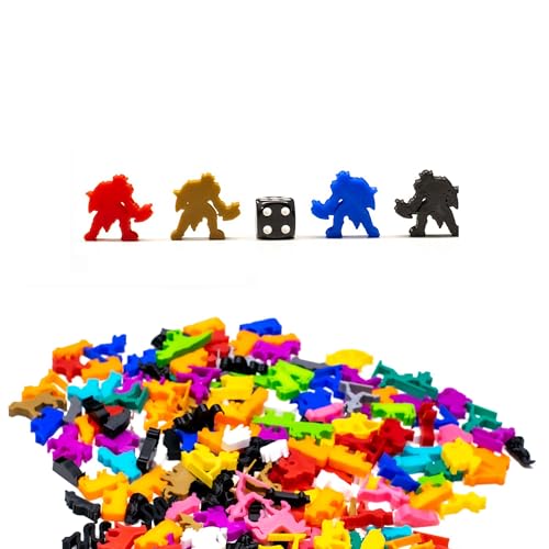 BoardGameSet 10 stücke Meeple Orc Fighter Figuren | Brettspielfiguren Zubehör Meeples, rot von BoardGameSet