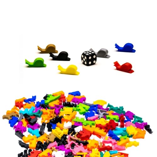 BoardGameSet 10 stücke Meeple Snail Figuren | Brettspielfiguren Zubehör Meeples, zufällig von BoardGameSet