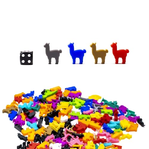 BoardGameSet 100 stücke Ersatz Meeple Lamas Figuren für Brettspiel-Upgrade oder Austausch, dunkelgrün von BoardGameSet