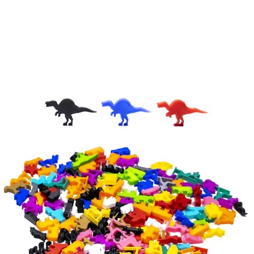 BoardGameSet 100 stücke Hochwertige Spinosaurus Dino Figuren als Board Game Upgrade oder Ersatzteile, blau von BoardGameSet